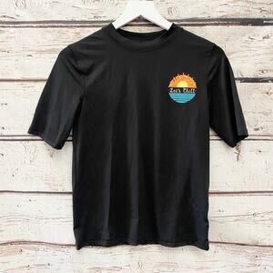 CAT AND JACK Black Rash Guard Sz XL